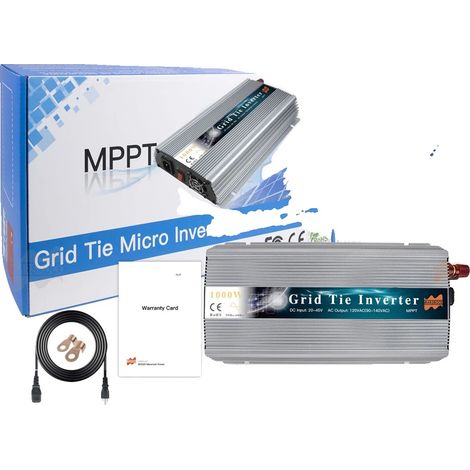 Microinverter solare, conversione ad alta efficienza, compatibilità versatile, 1000W - Argento, 230V (190-260V CA), 36V (20-50V CC) (1/2)
