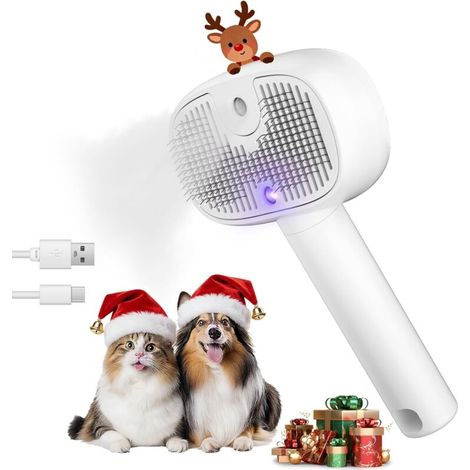 Brosse à Vapeur 4-en-1 pour Chats & Chiens, avec caractéristiques : 2M