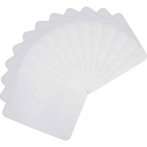 Lot de 12 patchs thermocollants en feutrine blanche, pour réparer vêtements, pantalons, robes, chemises, manteaux, jeans et plus encore. Kit de réparation et de décoration. (1/5)