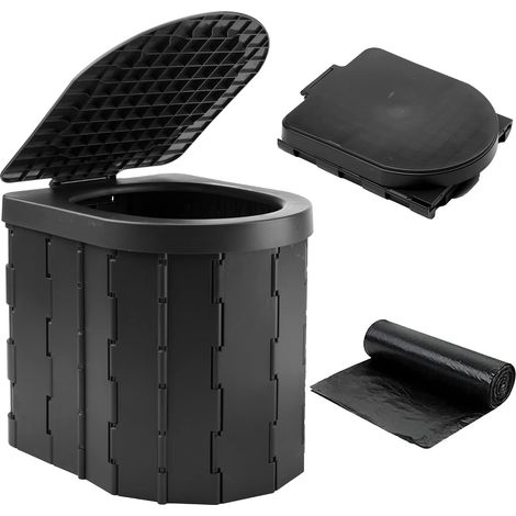 Inodoro portátil para camping, urinario unisex para coche, inodoro para hombres y mujeres, cubo higiénico para coche (1/4)