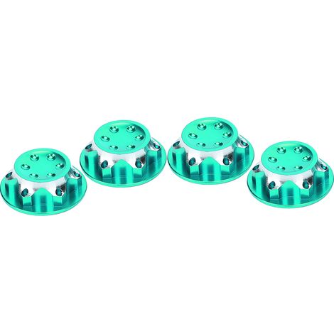 Écrous de jante anti-poussière 21mm vert pour AGAMA 1/8, 4 pièces en alliage d'aluminium pour voiture RC. (1/5)