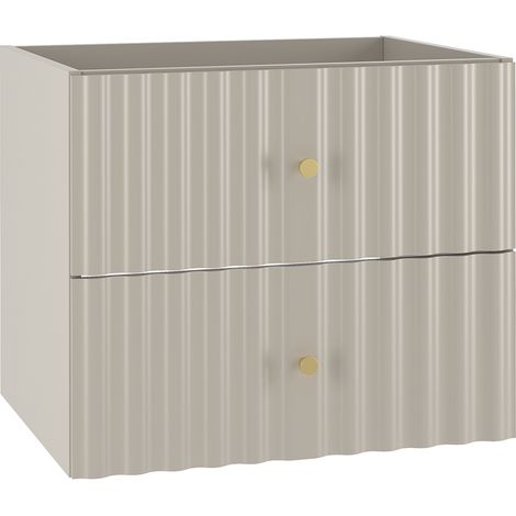 Waschtischunterschrank 60cm Izae mit 2 Schubladen, Kaschmir