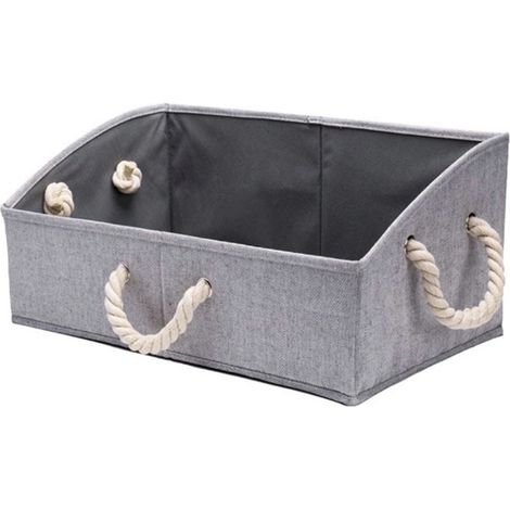 Paniers pliables, paniers décoratifs pour la maison avec armature en fil d'acier robuste, boîtes de rangement pour placard adaptées aux besoins de votre animal de compagnie (couleurs neutres, lot de 3 (1/5)