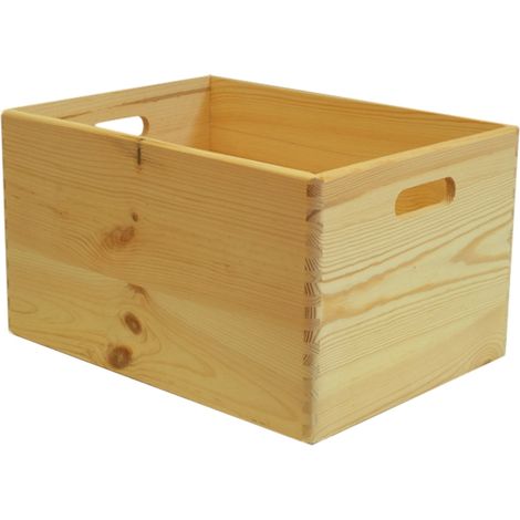 contenitore multiuso in legno "wook box" marrone 60x40x23 cm