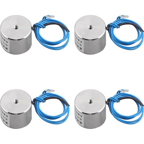 4 aimants de levage électriques LS-P25/20 DC12V 5 kg, solénoïde électromagnétique 10,8 mm (1/5)