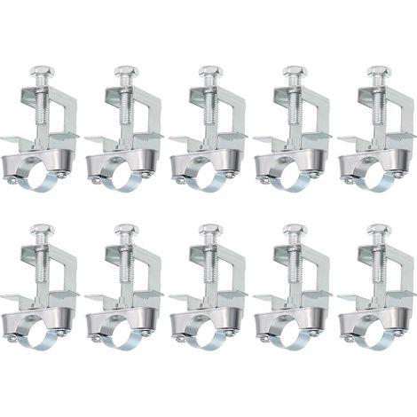 10 Stück Rohrschelle mit Trägerklemme für 3/4" (20mm) Rohrhalterung Kabelhalter für I-Träger, Rohr, Kabel (1/5)