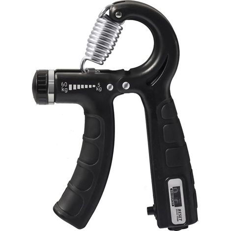 5 60kg Hand Grip Strengthener, rehausseur de préhension entraîneur de préhension réglable avec compteur pour l'exercice de la force du poignet, de l'avant bras et des mains, des doigts (1/5)