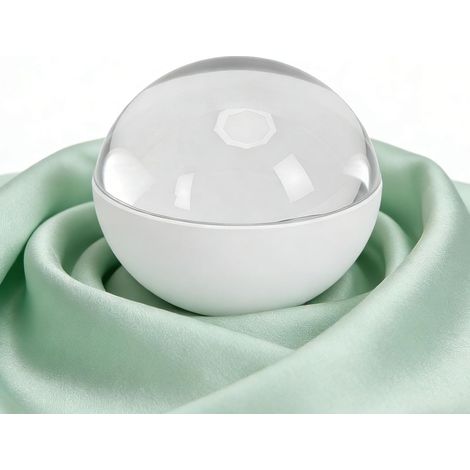 Lampe Sphère à Mémoire de Forme, Boule Orbe de Cristal de 2,7 Pouces, Lecteur Vidéo 3D avec Photos Vidéo Téléchargeables Personnalisées, pour Cadeaux D'anniversaire, Cadeau de (WHITE) (1/5)