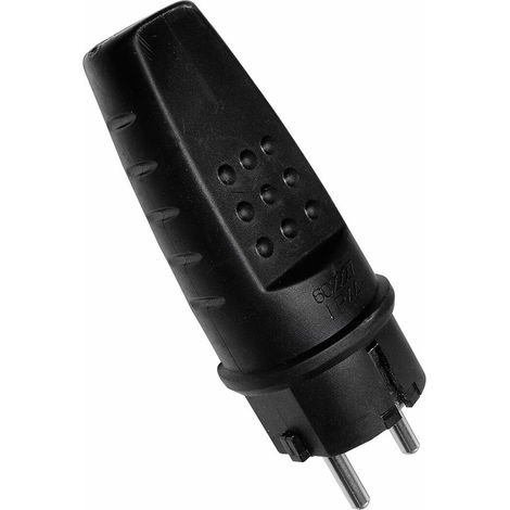 Spina bipolare in gomma (CEE 7/7), IP44, 16A 250V