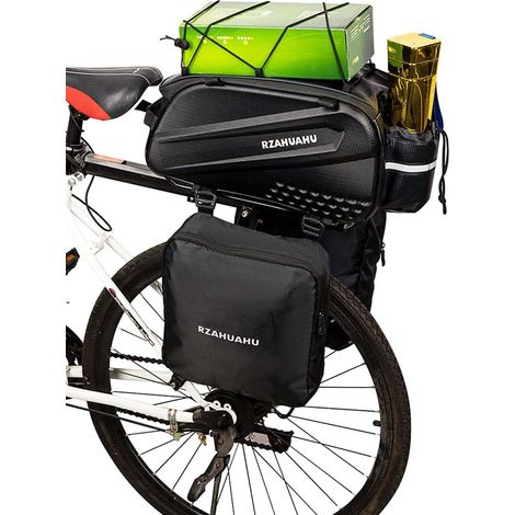 26L Bicycle Pannier, 100% Waterproof, Bicycle Storage Bag, Bicycle Panniers, Double-Sided Reflective Strips, Travel Accessories, Expandable Rear Rack Bag (1/5)