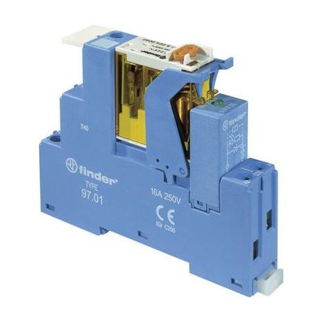 FINDER 4C.01.9.024.4050 MODULE RELAIS TENSION NOMINALE: 24 V/DC COURANT DE COMMUTATION (MAX.): 16 A 1 INVERSEUR (RT) 1 PC(S)