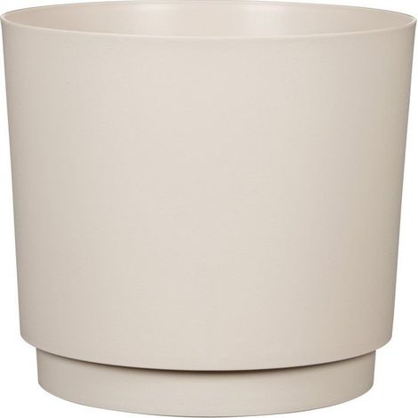Pot de fleurs rond - GARDEN ID - Plano - Ø 25 - 7 L - H 22 cm - Blanc chaud (1/2)