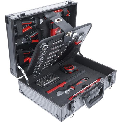 Caisse a outils - mallette aluminium 66 pieces (1/3)