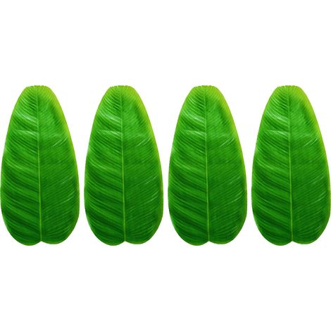 4 Grandes Feuilles de Bananier Artificielles Tropicales pour Décoration de Fête