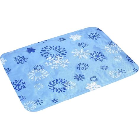Tapis rafraîchissant bleu pour chien, 3040 cm, pour chiens de toutes tailles (1 pièce) (1/5)