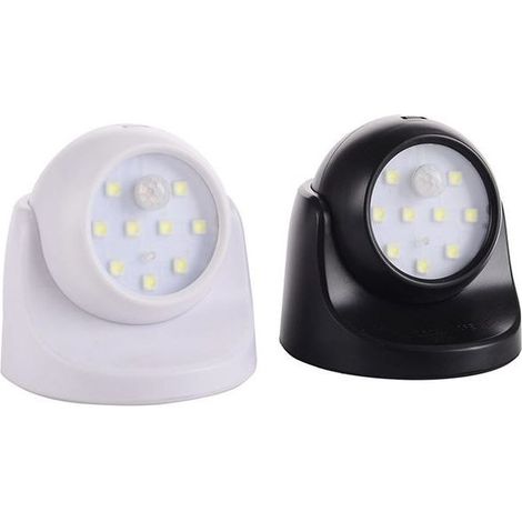 Lot de 2 appliques murales extérieures sans fil piles détecteur mouvement LED 360° (1/5)