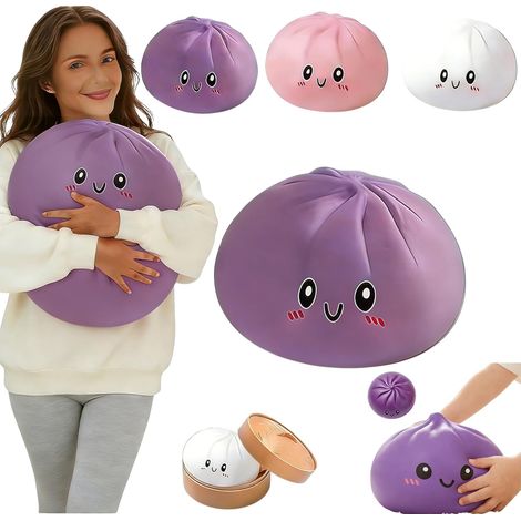 Balle anti-stress géante en forme de ravioli, balle anti-stress jumbo douce à remontée lente, grande balle anti-stress mignonne en forme de ravioli, pour bureau (comptabilité) (1/5)