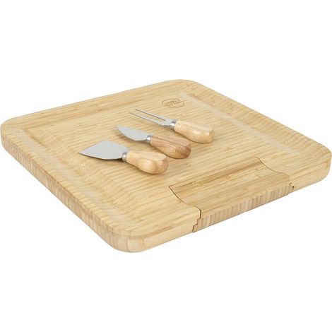 Planche Apéro en Bambou "La Table des Amis" 33cm Naturel (1/5)