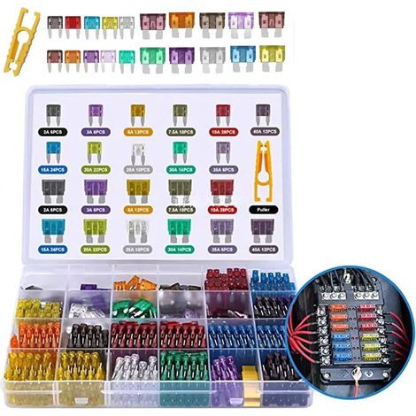 Kit De Fusibles Automobile - 300 Pièces - 2 A À 40 A - Longueur 11 À 19 Mm - Pour Voiture (1/5)