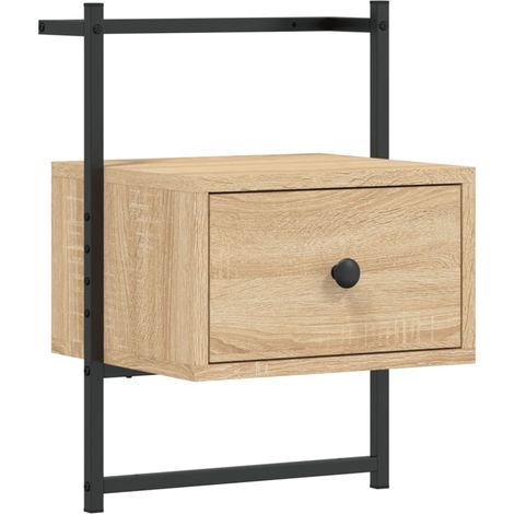 Table de chevet murale,Cabinet de chevet,Table de nuit chêne sonoma 35x30x51 cm CFW986477 (1/5)