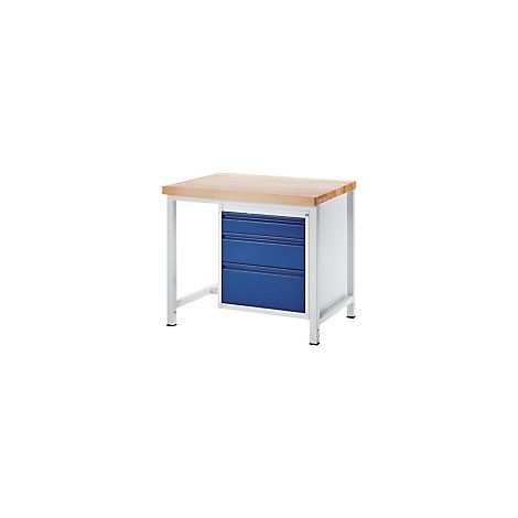 Banco de trabajo  bastidor modular  3 cajones de tamaño L 