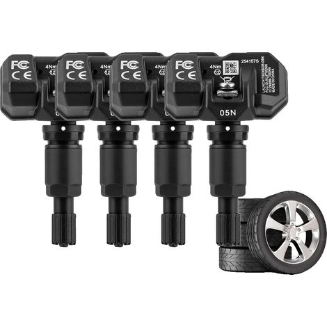 Capteur TPMS, Double Fréquence 315MHz/433MHz, Alliage d'Aluminium, Angle Réglable, Communication Bluetooth, Plage de Surveillance de Pression 0-800kPa (1/5)