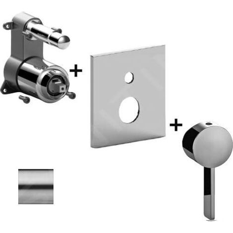 Paffoni Rock - Mitigeur encastré pour 2 sorties, inox ROBOX015ST/M (1/2)