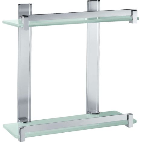 GEDY CD823800A01 Portaobjetos Doble Rectangular Cepillado - ref: CD823800A01