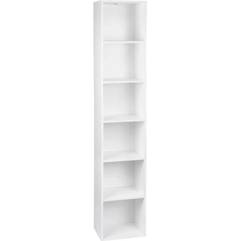 CHICFURN Libreria cubica alta 30 x 24 x 158,4 cm bianca in MDF e truciolato (1/5)