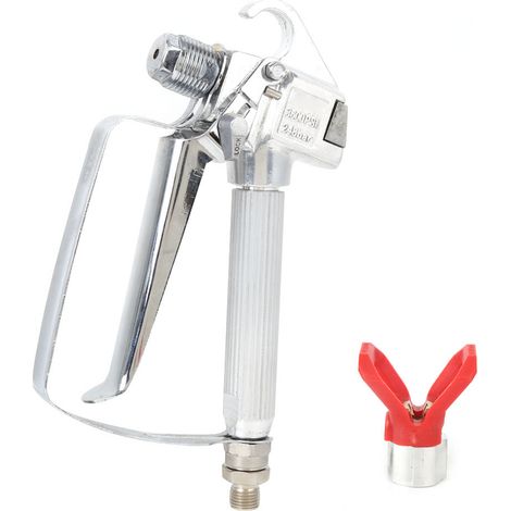 Pulvérisateur de peinture sans air haute pression pistolet ergonomique manuel outil accessoire quincaillerie (buse rouge pour pistolet)