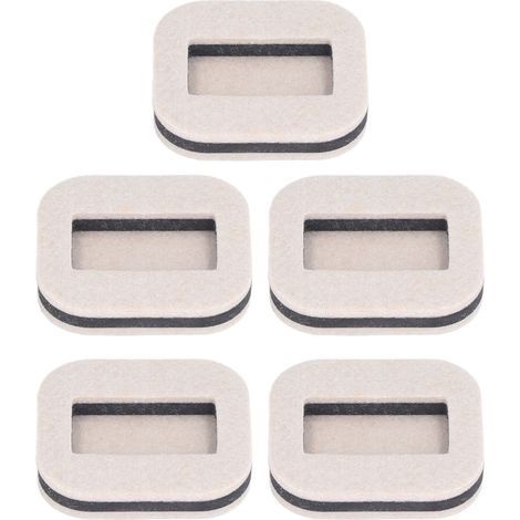 5 Pcs Coupe de Roulette en Feutre Rectangle Concave Chaise de Bureau Rouleau de Fixation Roue de Meuble Coupe de Roulette (1/5)