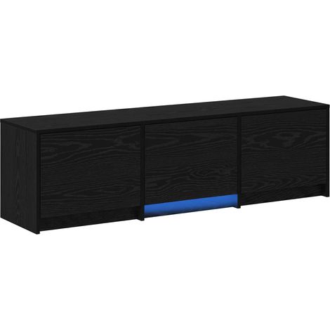 Maison Exclusive - Fernsehschrank mit LED Schwarze Eiche 140 x 34