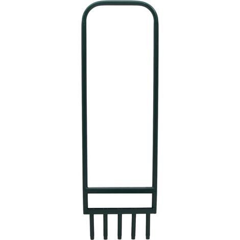 Aérateur de pelouse 5 dents creuses vert acier enduit de poudre (1/5)