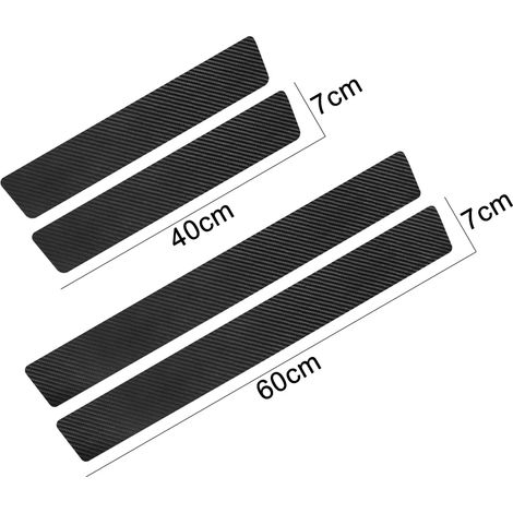 Seuil de porte de voiture (vierge) - Autocollants de protection en fibre de carbone pour Kia Rio,Picanto,Ceed,Optima et Forte - Accessoires de protection automobile (1/3)