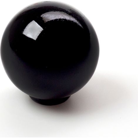 REI – Bouton de meuble noir boule ABS brillant 28mm – Fixation par vis – Dimensions H.29 x L.28 x P.28 mm – Accessoire moderne pour intérieur