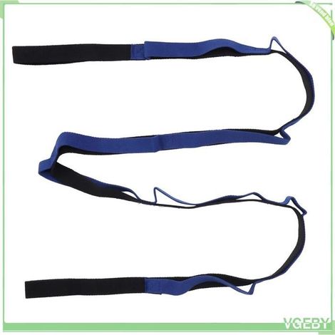 Sangle d'étirement - FAFEICY - Version papier - Bleu - Yoga - Tissage résistant (1/5)