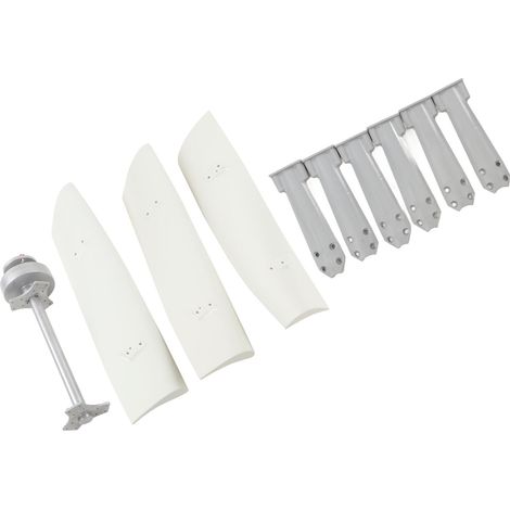 Éolienne domestique 600W axe vertical à lévitation magnétique, générateur portable blanc avec contrôleur MPPT 48V pour maison. (1/5)