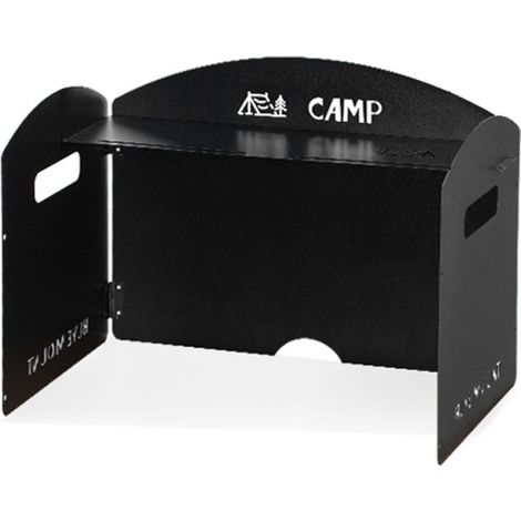 Beyamis Pare-vent pliable pour réchaud à gaz portable, idéal pour le camping et les barbecues. (1/5)