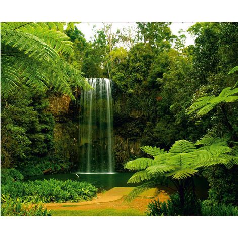 Waterfall in prairie, photo murale intissée, 360x270 cm, 4 parts (1/3)