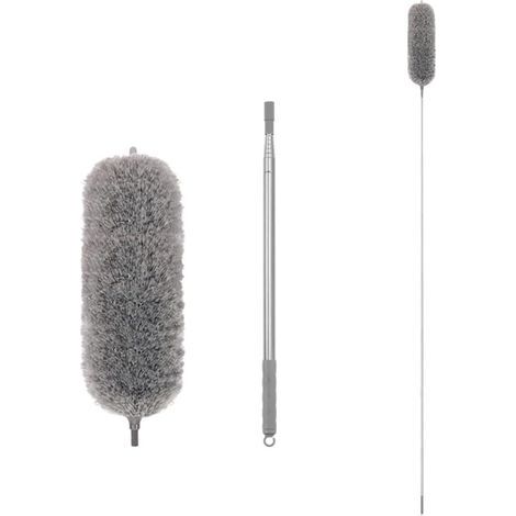 Plumero para limpiar techos con mango extensible de hasta 280 cm y cabezal de microfibra electrostática lavable (1,4 m). (1/5)