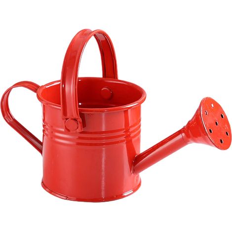 Juego de 2 regaderas metálicas tradicionales - Estilo moderno con asa y boquilla de rociador - Equipo de riego pequeño y portátil para interiores con recubrimiento de polvo antioxidante. (1/5)