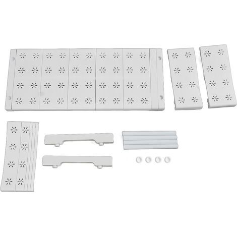 Étagère extensible pour placard, gain de place, réglable, à tension, pour penderie ou lavabo. Largeur : 24 cm, hauteur : 22 cm, longueur : 67 à 88 cm (26,4 à 34,6 po). (1/5)