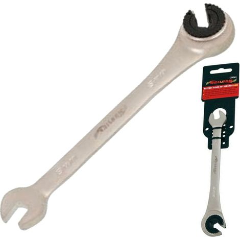 Neilsen 8mm Flare Nut Wrench Ratchet & Standard Open Ended Brake Pipe Spanner