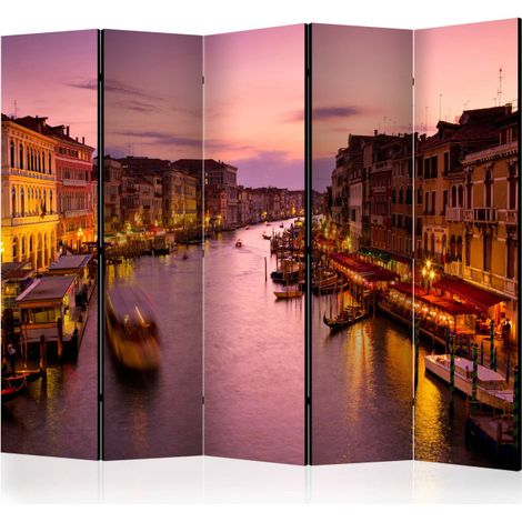 Paravent 5 Volets "City of Lovers, Venice By Night" 172x225cm (1/2)