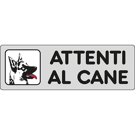ETICHETTA SEGNALETICA ATTENTI AL CANE- 10 pezzi