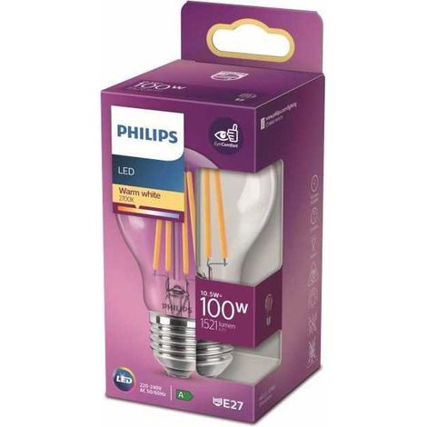 Bombilla LED Philips equivalente a 100W E27 blanco cálido no regulable