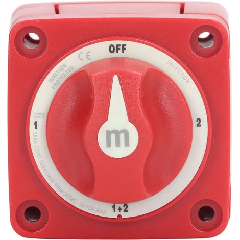 Interrupteur de batterie 300A 3 pôles 4 positions avec fonction marche/arrêt sensible pour camping-car marin automobile (1/5)