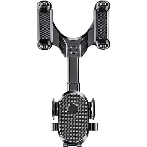 Supporto per cellulare da auto, regolabile a 360 gradi, in ABS/poliuretano, nero. (1/5)