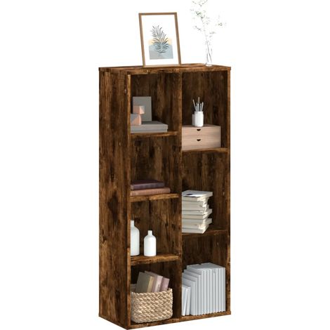 Bücherregal Räuchereiche 50x25x105 cm Holzwerkstoff
