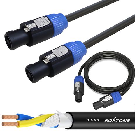 Cavo per altoparlanti 2 x 1,0 mm² 2 connettori per altoparlanti 15 m Roxtone SSSS210L15 (1/5)